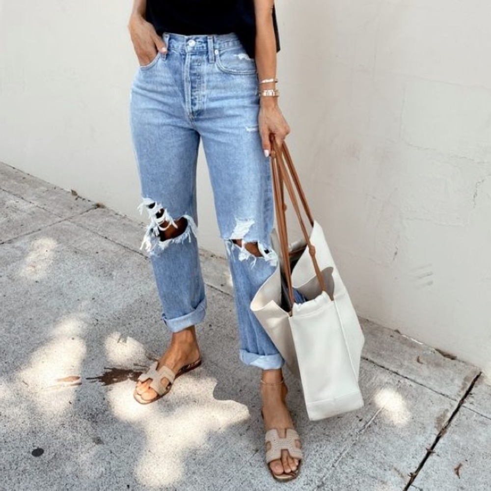 AGOLDE 90’s distress high waist jeans